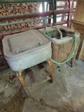 Old rusted washer stands