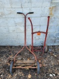 Reel mower and vintage hand truck