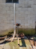 Pulley wheel, tripod adjustable stand, engine block stand