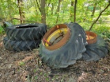 Used agriculture/implement/tractor tires (4); 2 have rims