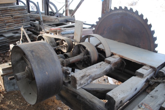 1900s No. 3 Peerless manufactured by Geiser Manufacturing Company Sawmill - belt driven, this was ra