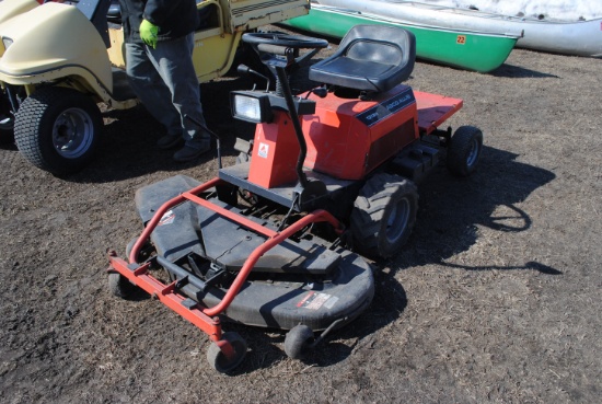 Agco Allis 1313H mower, battery is weak but owner says it should run, extra blades & manual in offic