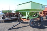 Parker 2000 Gravity Box on MN Big 7 Model 7072 running gear, approximately 200+/- bushels, extendabl