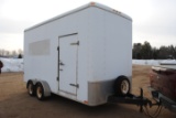 2007 Cargo Trailer 7'x16'x8', rear door heights is 95” the ceiling height is 100”, opening is 73