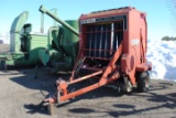 Gehl 1850 Round Baler, owner says it makes 5x6 bales