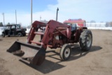International 684 Tractor with Case 2255 Hydraulic Loader with 6' bucket, diesel, fenders, 3-point w