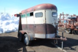 1969 Hayn 2-Horse straight load trailer, center divider, mangers, side doors, TITLED (Sales tax & ti
