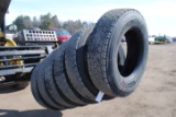 Quantity of 6 295/75R22.5 tires, sell as set