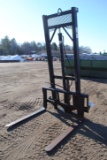 3-Point Fork Lift Mast with 5' cylinder, 4' wide fork cage, forks are 44