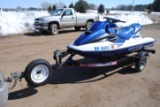 2002 SeaDoo Bombardier GTXRFI 952cc jet ski, on Bilt-Mor trailer, has cover, keys in office, owner s