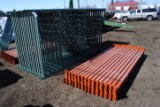 Pallet Racking including (15) 10' high by 5' deep uprights with (28) 8' cross beams