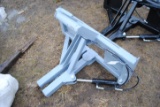 Grey Hydraulic Tree Puller, universal skidsteer mount, no couplers, new, Peak Attachment Brand