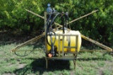 3-pt Sprayer approx. 55 gal, hydraulic pump, Approx. 30' boom