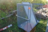 Rolling metal cart, 5' wide, 4' tall, 31