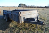 2013 16' Dump Trailer, rear hinge pins are broken, pintle hitch, hoist works, TITLED (Sales tax & ti