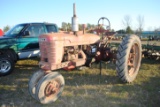 Farmall 'H' tractor, 5.50-16 fronts and 11-38 rears, runs & drives, Serial No. 58665