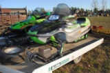 2002 Arctic Cat 600SS Snowmobile, 600EFI, spare muffler & dollies, shows 952 miles, owner says it ru