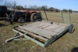 Homemade 12'x11.5' Swather Trailer, ramps, pin hitch, wood floor, Farm use only, NO Title