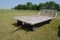 8'x17' Hay Rack on 4-wheel running gear, has white oak rough sawn lumber