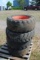 Foam filled Bobcat tires, 8-bolt rims