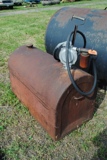 Contractors fuel tank with hand pump, pump does not work, had diesel in it