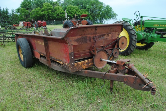 New Holland 516 Manure spreader, 205 bu., wood floor, pto, single beater, owner says runs & works