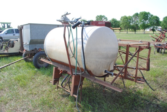 3-Point sprayer with 300-gallon poly tank, pto with pump, 42'+/- folding boom