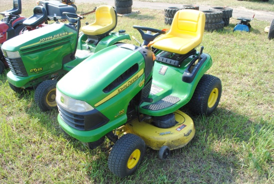 John Deere LA110 riding mower with 42" deck, no hour meter, runs & drives, KEY
