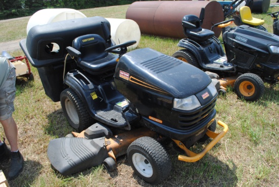 Crafstman Professional riding mower with 54" deck, hydrostatic, with bagger, has Kohler 27HP, shows