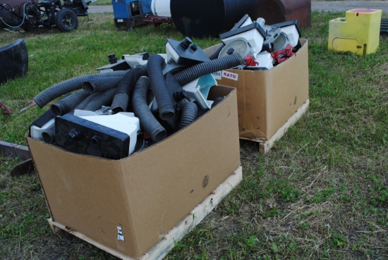 2 Boxes of seed meters and tubes off of White 9000 Series planter, approx. 36 of them