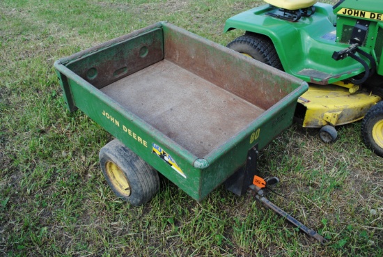 John Deere pull-behind 2-wheel dump cart