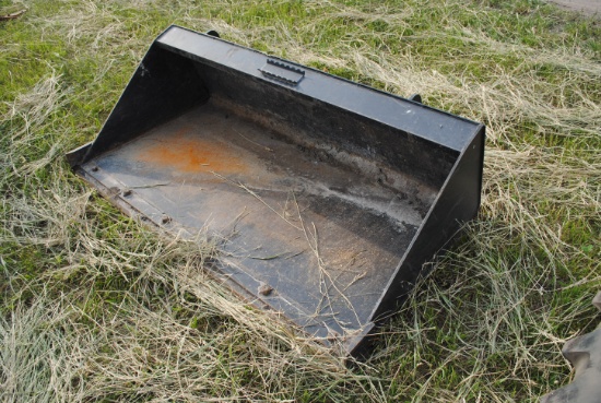 68" Jenkins dirt bucket, universal skidsteer mount