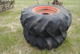 Pair of 18.4-26 Goodyear tires, came off of Gleaner combine