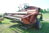 Hesston 6450 12' Swather, Chrysler gas engine, crimper, shows 5,504 hours, sells with home built swa