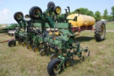 John Deere 85 12-row cultivator with tow behind 800-gallon tank, set up for 32%, has hydraulic pump