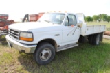 1993 F-Super Duty, single cab, 2WD, dually, 460, automatic, gas, pintle hitch, 10' dump bed - no tai