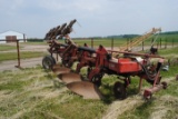 White 598 4-bottom plow, variable width, with harrow attachment