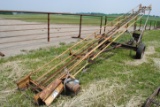 Approx. 25' bale conveyor on transport with electric motor