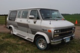 1992 Chevrolet van, leather interior, 350 engine, gas, power steering, shows 201,100 miles, owner sa