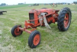 Case 'DC' tractor, wide front, Eagle Hitch, parts tractor, does not run, 5.50-16 frots, 15.5-38 rear