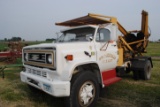 1980 Chevy C70 truck, 427-V8, automatic, has Vermeer 44 tree spade, shows 17,494 miles but is inaccu