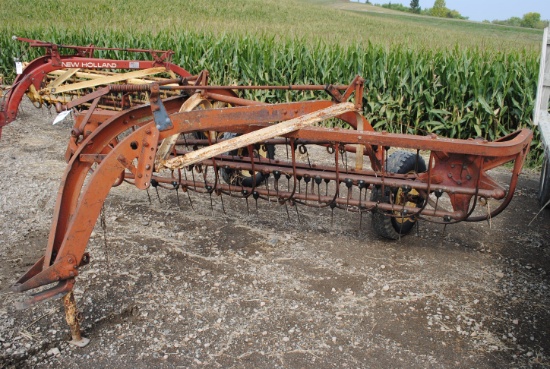 New Holland 55 rake, one bar needs repair but the owner may have it fixed by auction time, stay tune