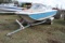 **T** 1975 15' Crestliner Boat with windshield, with cover, 4-seats, Johnson 70HP motor, no battery,