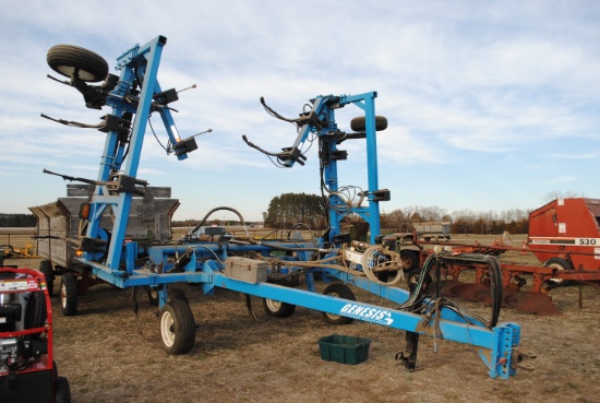 Genesis Blue Jet  Anhydrous Applicator, 14' + (2) 9' wings, NH3, plus extra shanks, ***MONITOR****