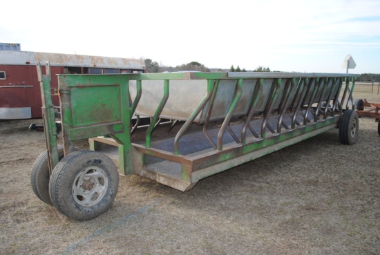 "Forever Feeders by MS Distributing" Feed Wagon with silage inserts, 20' long by 88" wide