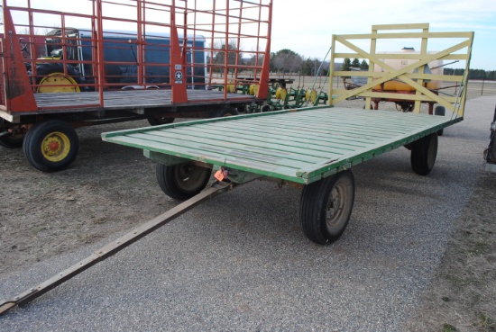 8x16' Hay rack, on 4 wheel running gear