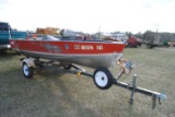 **T** 1978 Lund Boat on a Calk. Trailer 14' - No motor. TITLED (Sales tax & title fees will apply).