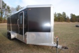 **T** 2018 Legend Enclosed All Aluminum Trailer, 18' with 3' V, side door with screen door, 6' wide,