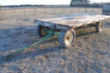 13'x7-1/2' Hay Rack Flatbed on John Deere 4-wheel running gear