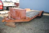 **T** 1991 Trai Skidsteer Trailer, tandem axle, floor is 16' long by 79